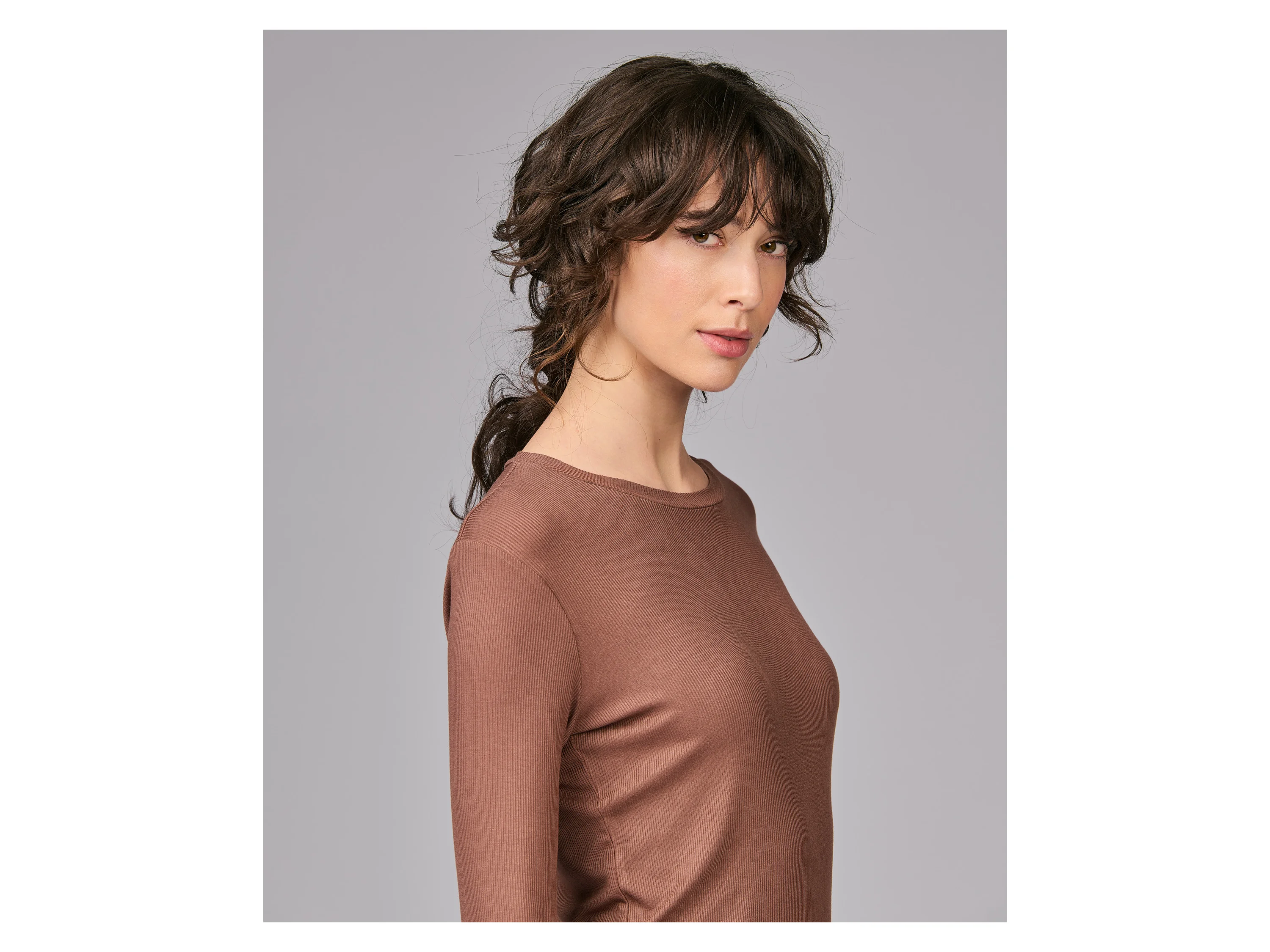 STRENESSE BLUE Damen Langarmshirt (Braun, S) – Bild 3 von 4