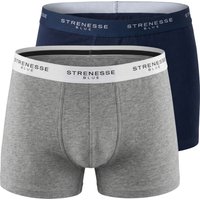STRENESSE BLUE Herren Boxer, 2 Stück (navy/grau, XL)