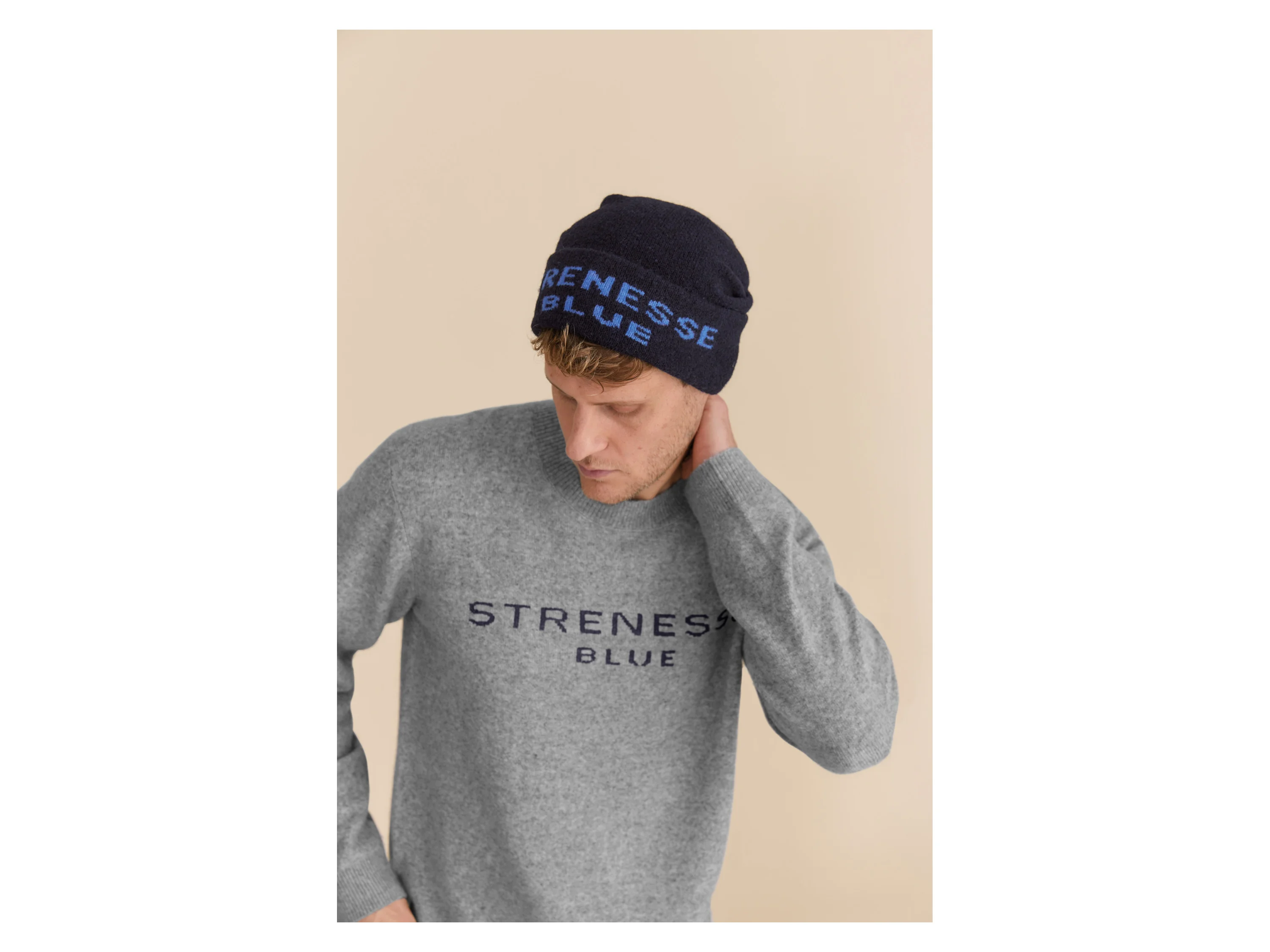 STRENESSE BLUE Herren Strickpullover (Grau, XL) – Bild 4 von 4