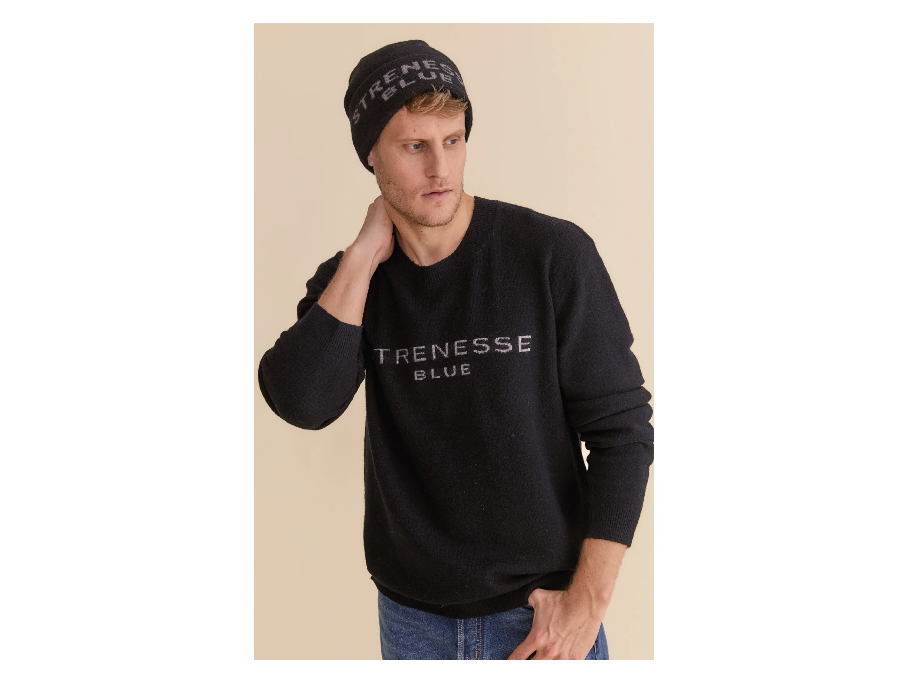STRENESSE BLUE Herren Strickpullover (Schwarz, XL) – Bild 4 von 4
