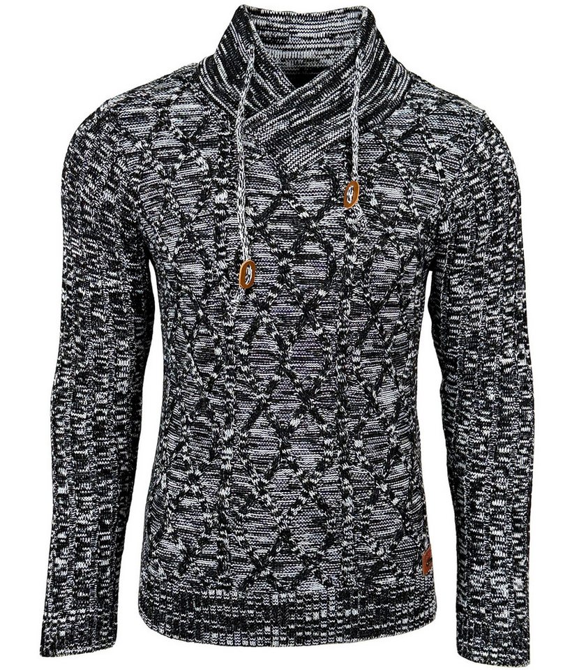 Baxboy Strickpullover Baxboy Herren Meliert Pullover Stehkragen Winter-Freizeit Pulli B-292 – Bild 2 von 5