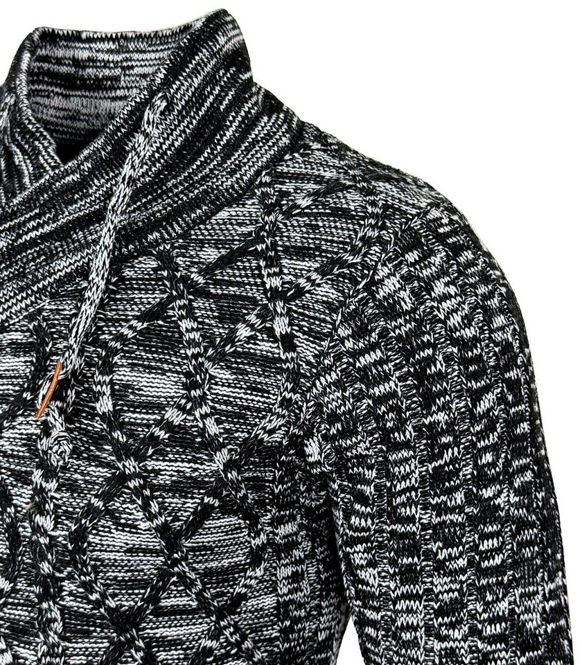 Baxboy Strickpullover Baxboy Herren Meliert Pullover Stehkragen Winter-Freizeit Pulli B-292 – Bild 4 von 5
