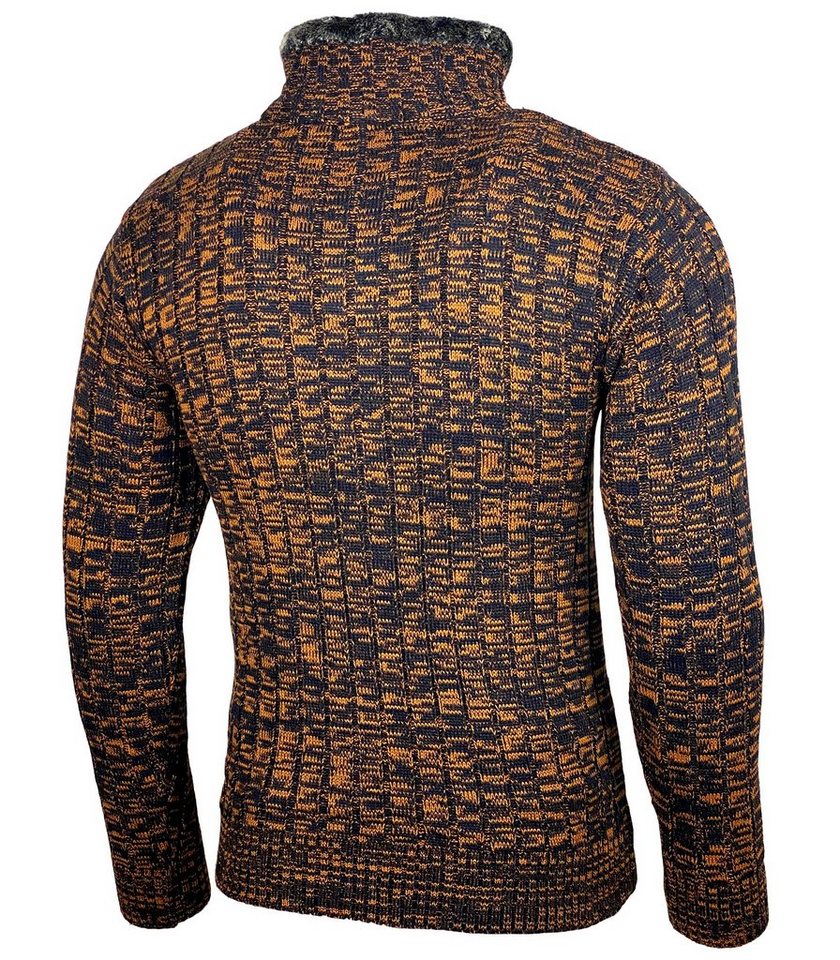 Baxboy Strickpullover Baxboy Herren Pullover Hoher Kragen Stehkragen Strickpullover B-291 – Bild 3 von 5