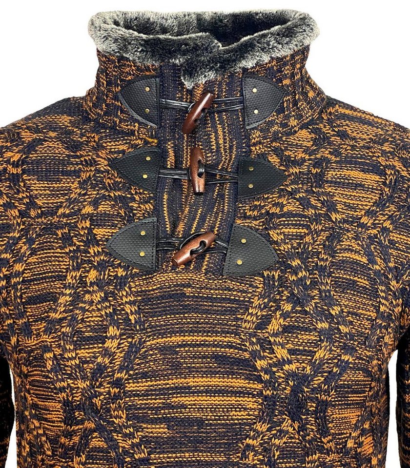 Baxboy Strickpullover Baxboy Herren Pullover Hoher Kragen Stehkragen Strickpullover B-291 – Bild 4 von 5