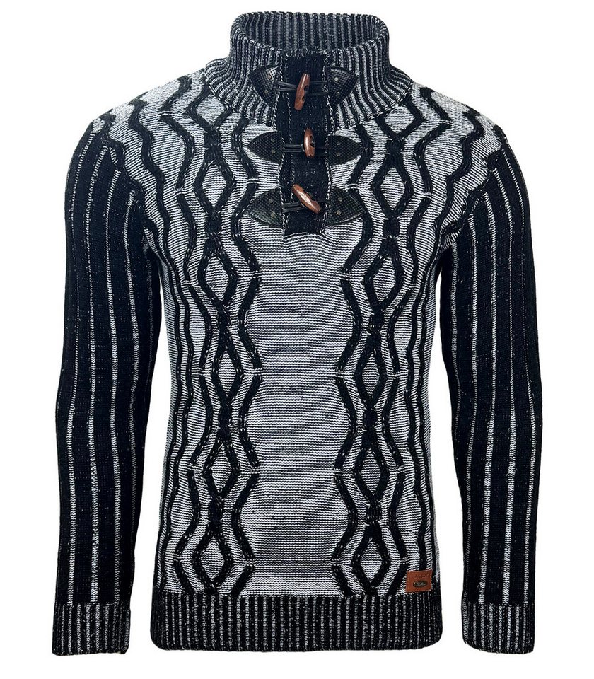 Baxboy Strickpullover Baxboy Herren Pullover Hoher Kragen Stehkragen Strickpullover B-291 – Bild 2 von 5