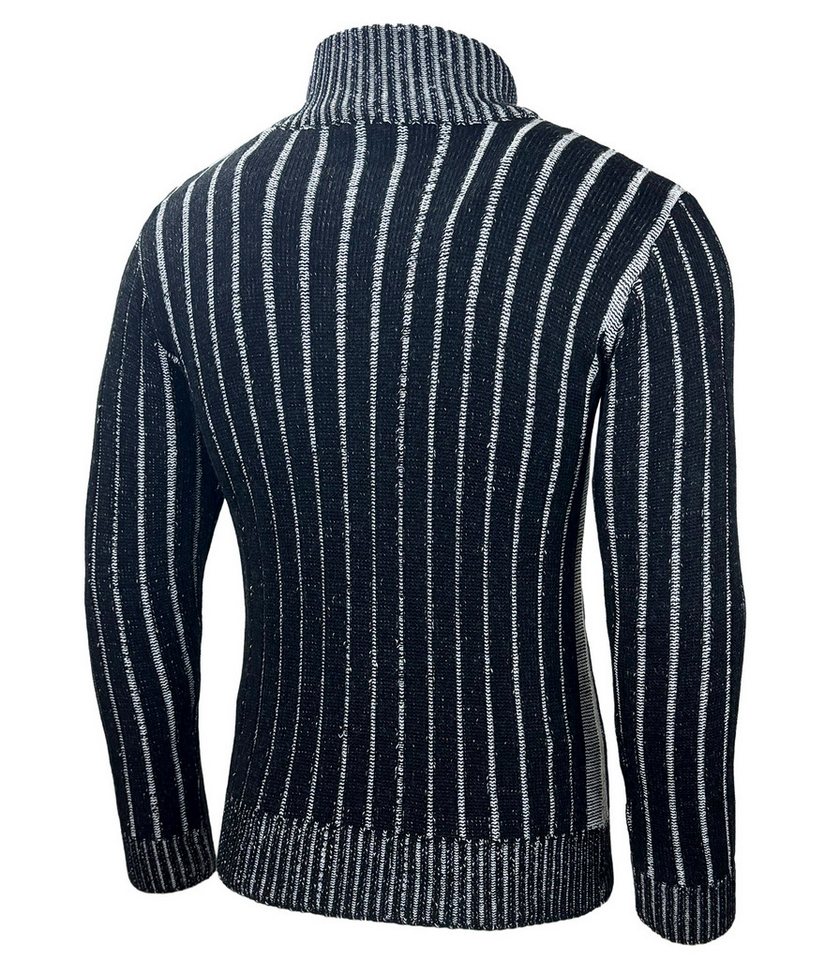 Baxboy Strickpullover Baxboy Herren Pullover Hoher Kragen Stehkragen Strickpullover B-291 – Bild 3 von 5
