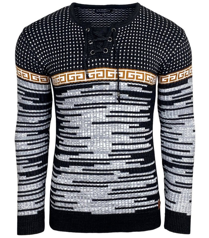 Baxboy Strickpullover BAXBOY Herren stylischer Rundhals Strick-Pullover B-52156 – Bild 2 von 5