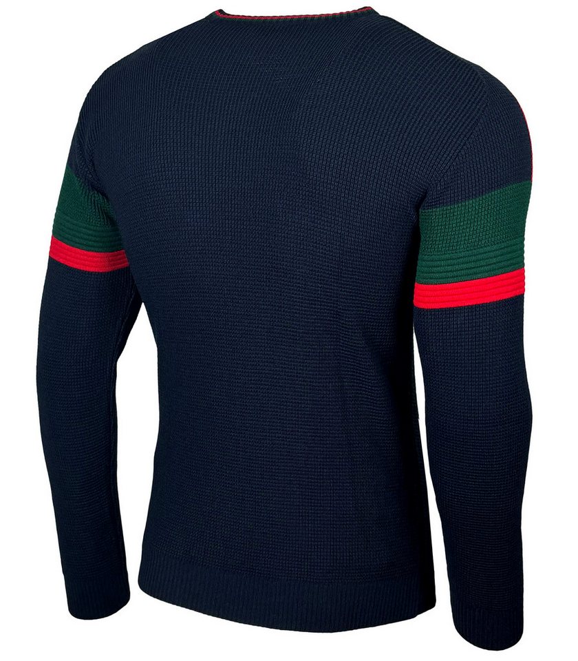 Baxboy Strickpullover BAXBOY Herren stylischer Rundhals Strick-Pullover B-2607 – Bild 3 von 3