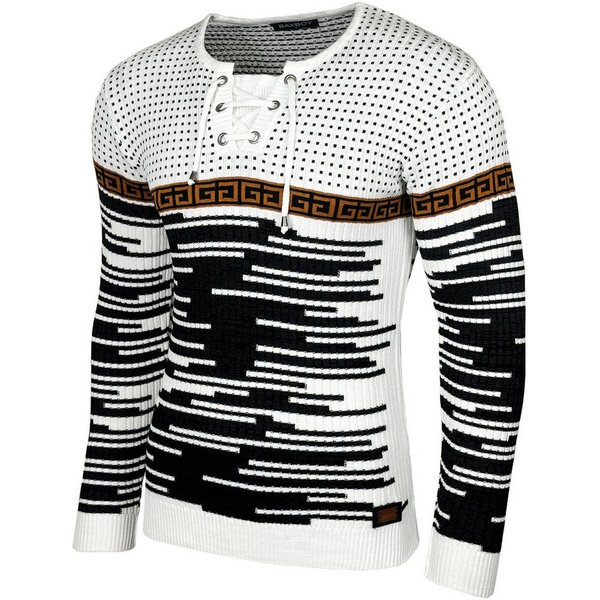 Baxboy Strickpullover BAXBOY Herren stylischer Rundhals Strick-Pullover B-52156
