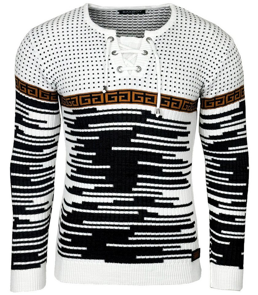 Baxboy Strickpullover BAXBOY Herren stylischer Rundhals Strick-Pullover B-52156 – Bild 2 von 5