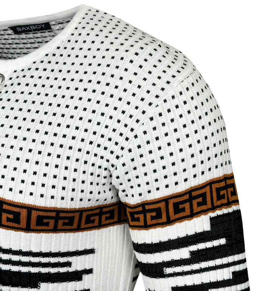 Baxboy Strickpullover BAXBOY Herren stylischer Rundhals Strick-Pullover B-52156 – Bild 4 von 5