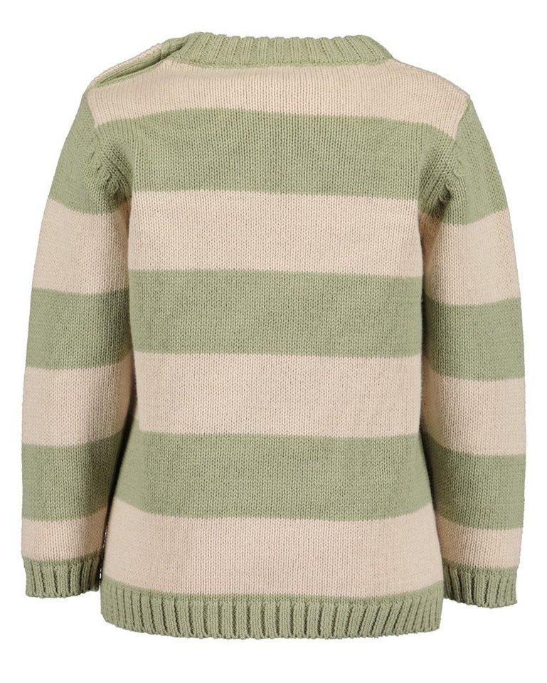 Blue Seven Strickpullover Blue Seven Baby Jungen Strickpullover Traktor teegrün gestreift (1-tlg) – Bild 4 von 4