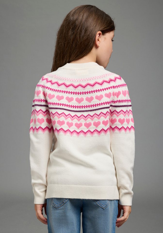 Scout Strickpullover Jaccquard Pullover - Herzendesign - NEU von SCOUT Herz-Jaccquard Pullover, kuschelig weich, elastisches Strickmaterial – Bild 2 von 5