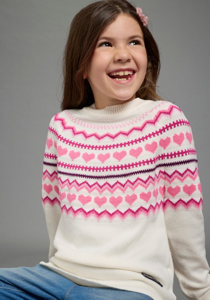 Scout Strickpullover Jaccquard Pullover - Herzendesign - NEU von SCOUT Herz-Jaccquard Pullover, kuschelig weich, elastisches Strickmaterial – Bild 3 von 5