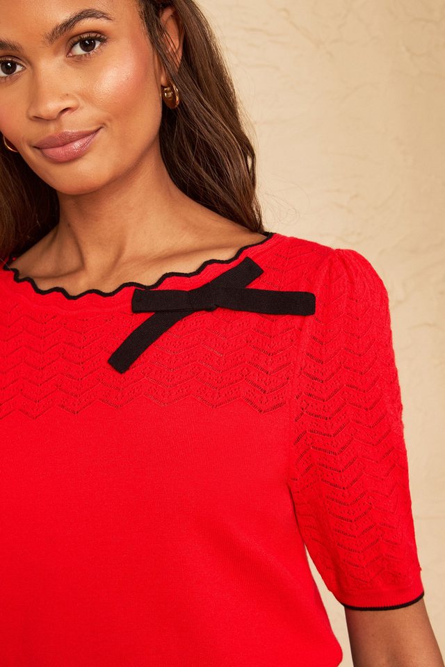 Love & Roses Strickpullover Love & Roses kurzärmeliges Strickoberteil, Regular (1-tlg) – Bild 3 von 4