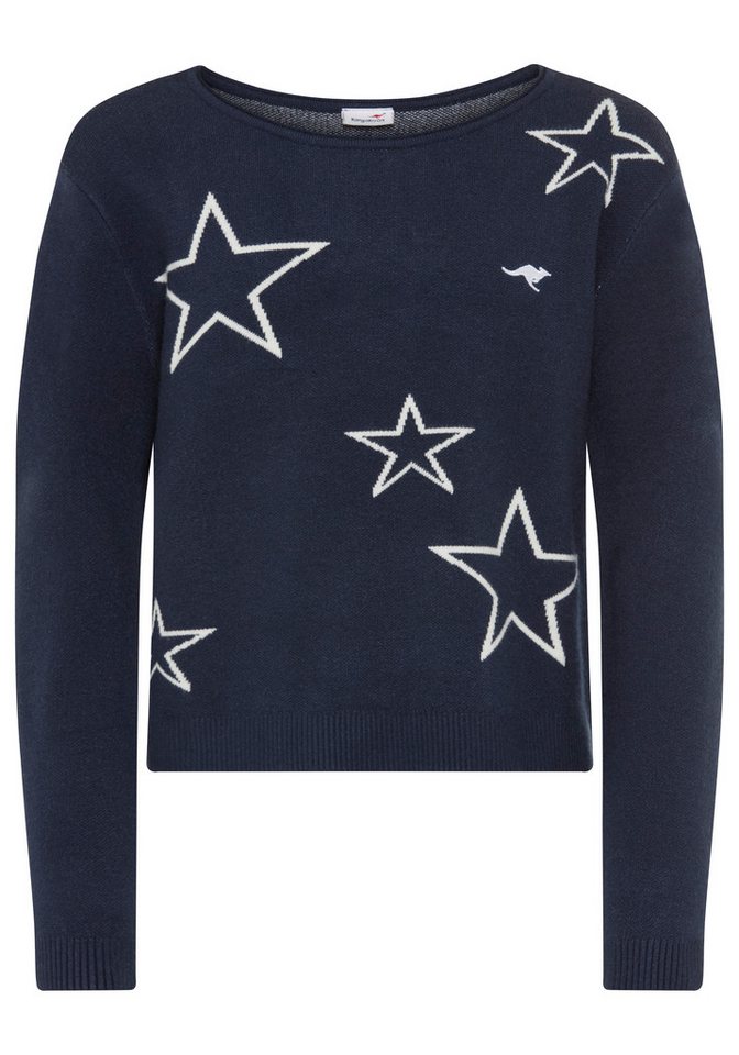 KangaROOS Strickpullover Strickpullover mit Sternen von KangaROOS Weicher Pullover mit Sternen-Motiv, elastisches Strickmaterial – Bild 5 von 5