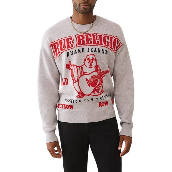 True Religion Strickpullover Pullover True Religion Long Sleeve Boxy