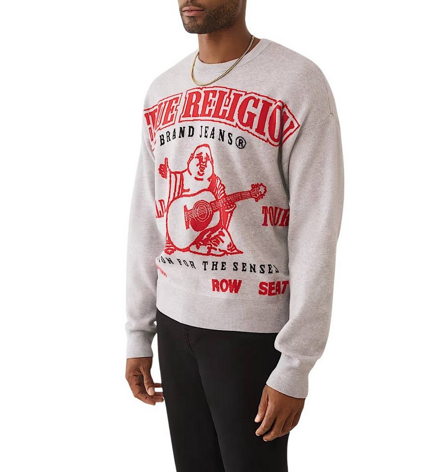 True Religion Strickpullover Pullover True Religion Long Sleeve Boxy – Bild 3 von 4