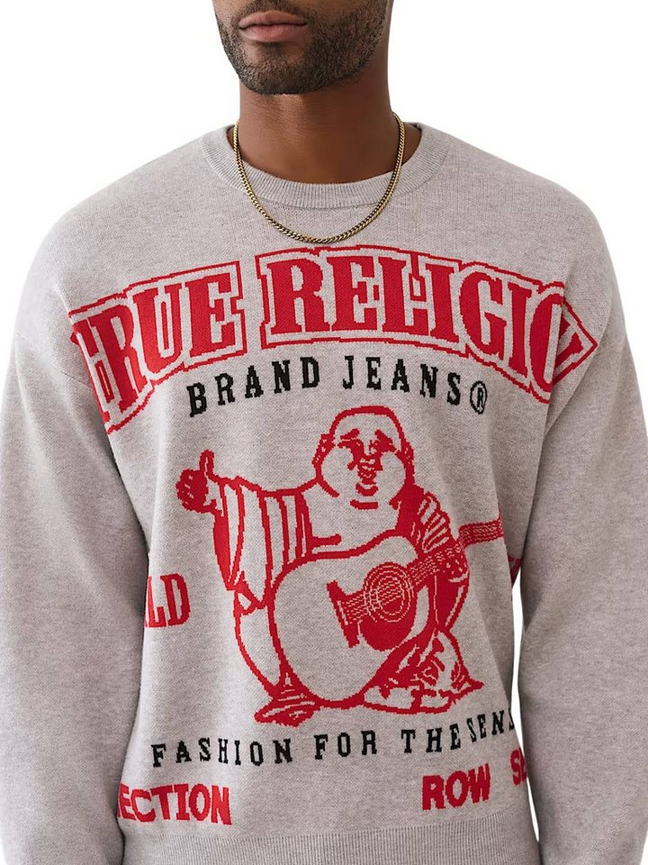 True Religion Strickpullover Pullover True Religion Long Sleeve Boxy – Bild 4 von 4