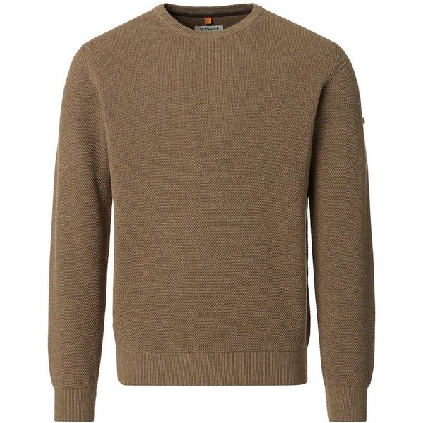 Redmond Strickpullover Redmond Strick-Pullover Übergröße braun melange