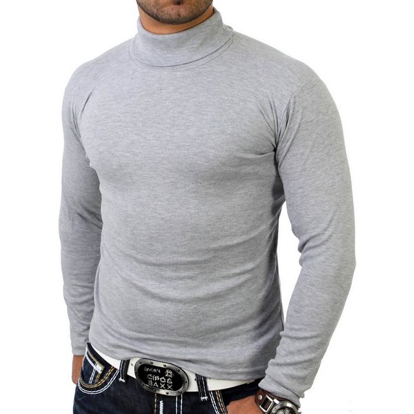 Reslad Strickpullover Reslad Herren Rollkragenpullover Männer Pulli sportlicher Rolli Pullov (1-tlg) Rollkragenpullover Basic Slim Fit