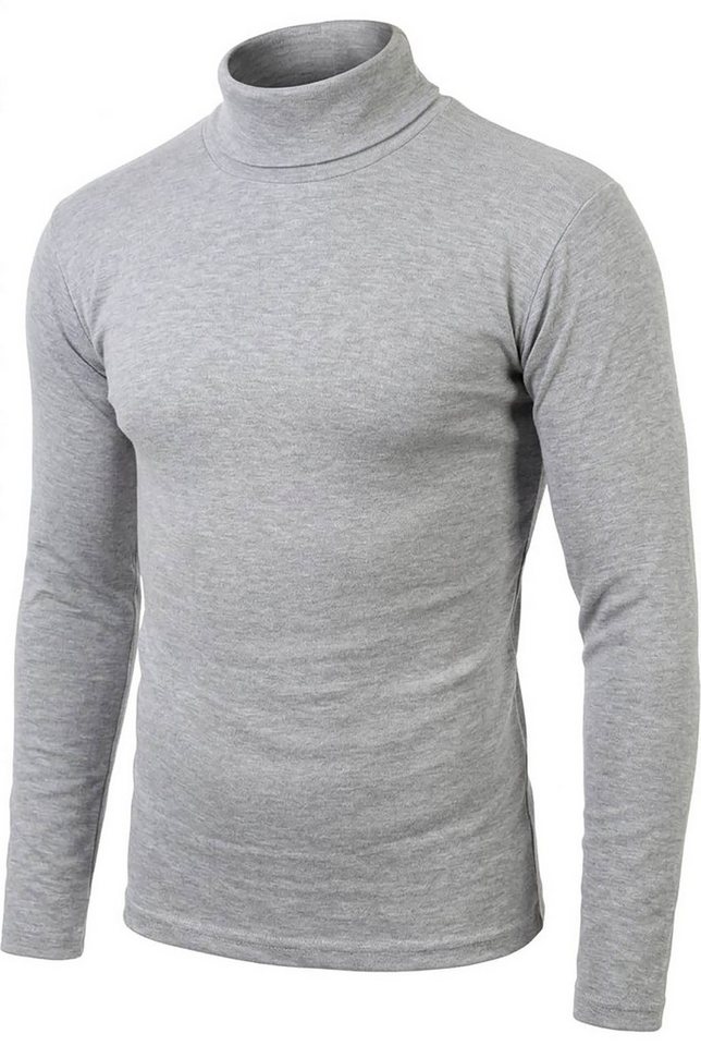 Reslad Strickpullover Reslad Herren Rollkragenpullover Männer Pulli sportlicher Rolli Pullov (1-tlg) Rollkragenpullover Basic Slim Fit – Bild 2 von 4