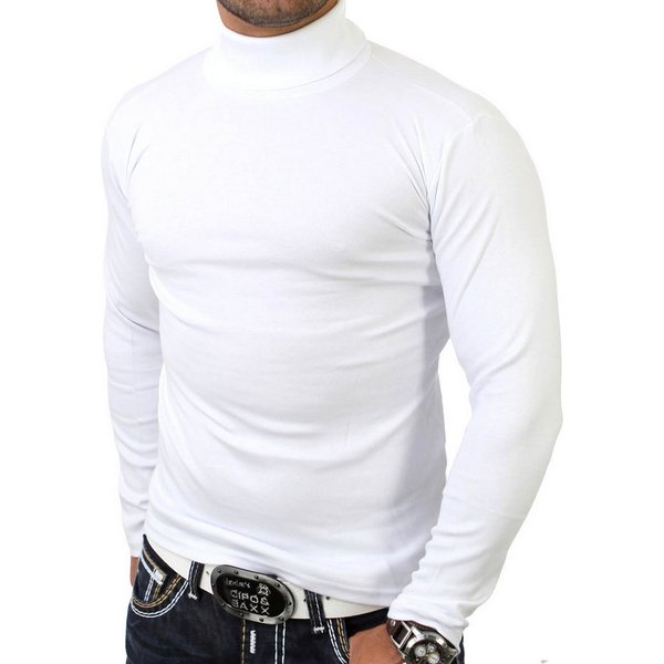 Reslad Strickpullover Reslad Herren Rollkragenpullover Männer Pulli sportlicher Rolli Pullov (1-tlg) Rollkragenpullover Basic Slim Fit