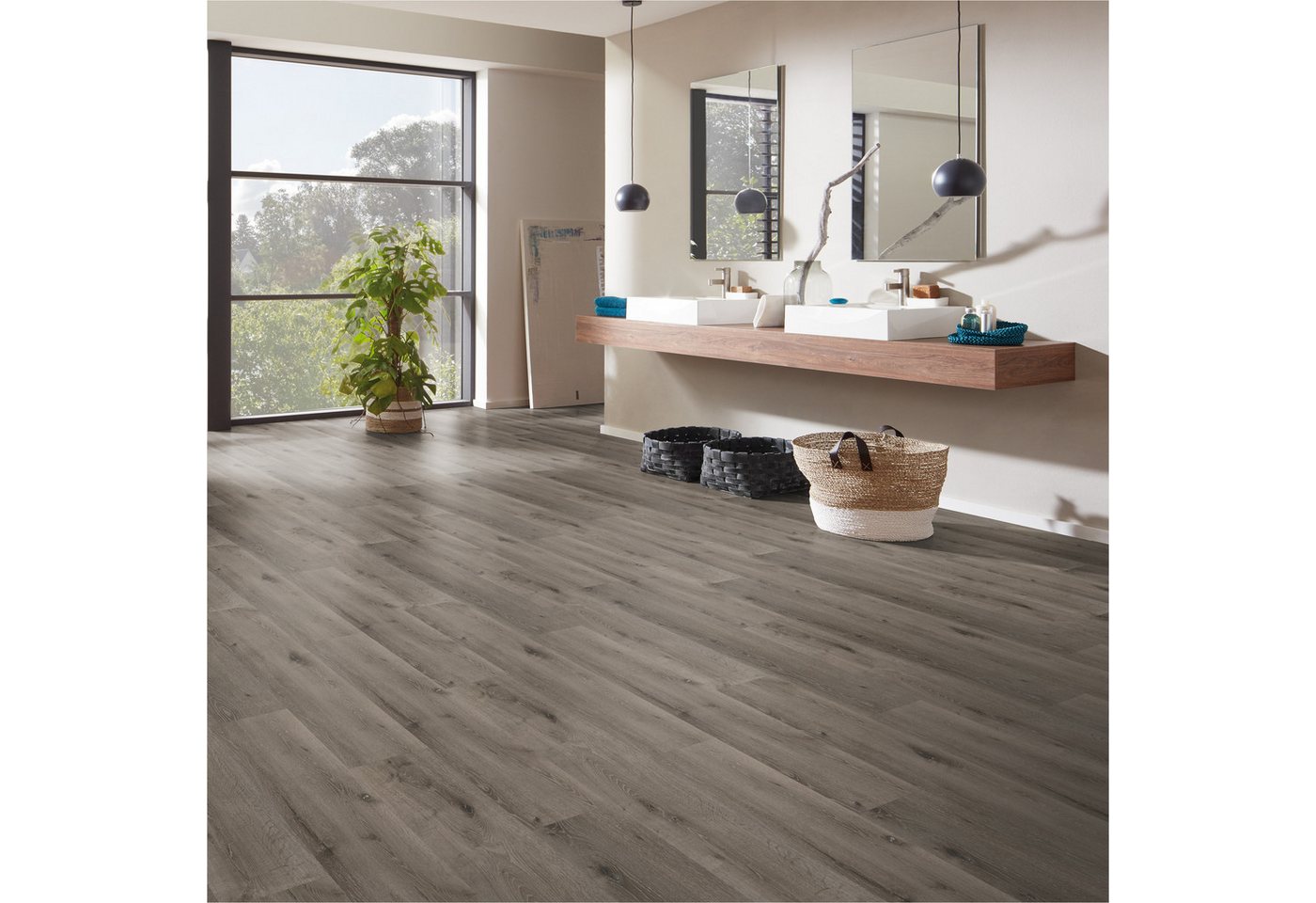 Strong SPC Designboden 1220 x 228 x 3,8 mm Premium Klick-Vinylboden Holzoptik, Packung mit 2,782 qm, Versandkostenfreie Lieferung, Wasserfest, Klicksystem, Stru – Bild 5 von 5