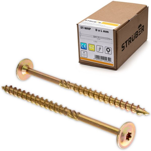 STRÜBER Holzbauschraube Tellerkopfschrauben mit Torx-Antrieb