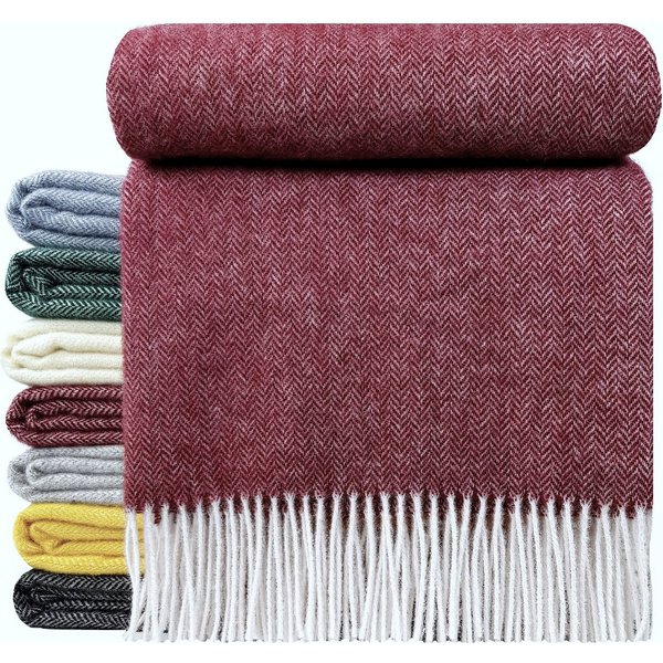 Wolldecke "TIROL A" 100 % Wolle, 140 x 200 cm in versch. Farben, STTS