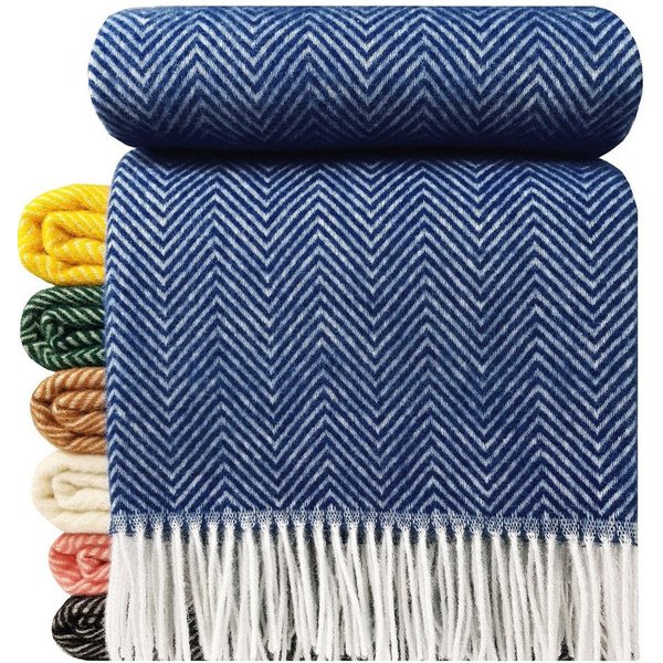 Wolldecke "TIROL M" 100 % Wolle, 140 x 200 cm in versch. Farben, STTS