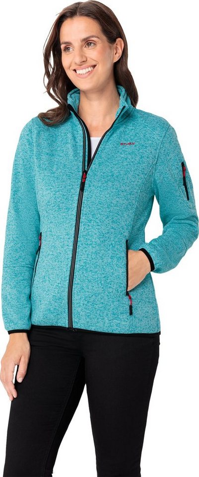 Stubai Strickfleecejacke leichte Übergangsjacke, schnelltrocknend mit Kapuze – Bild 3 von 5