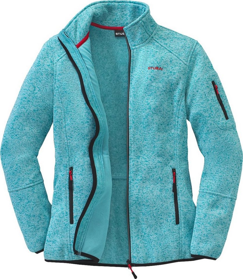 Stubai Strickfleecejacke leichte Übergangsjacke, schnelltrocknend mit Kapuze – Bild 5 von 5