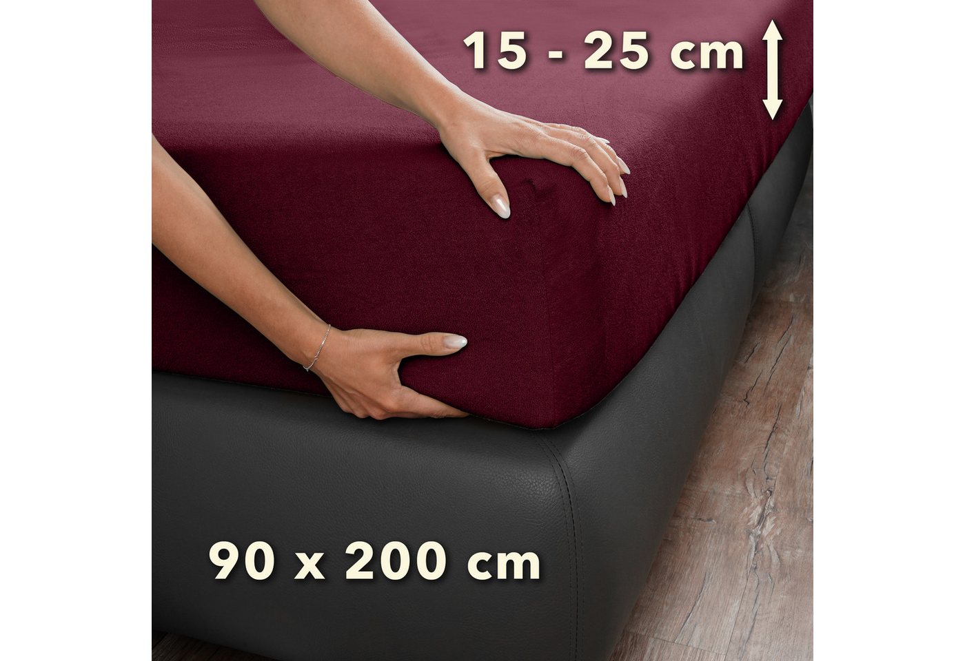 STUDIO Spannbettlaken Frottee, viele Größen, Baumwolle, weich & kuschelig, Baumwolle, Frottee, Gummizug: rundum, (1 Stück), 100x200 cm Bettlaken Spannbetttuch b – Bild 4 von 5