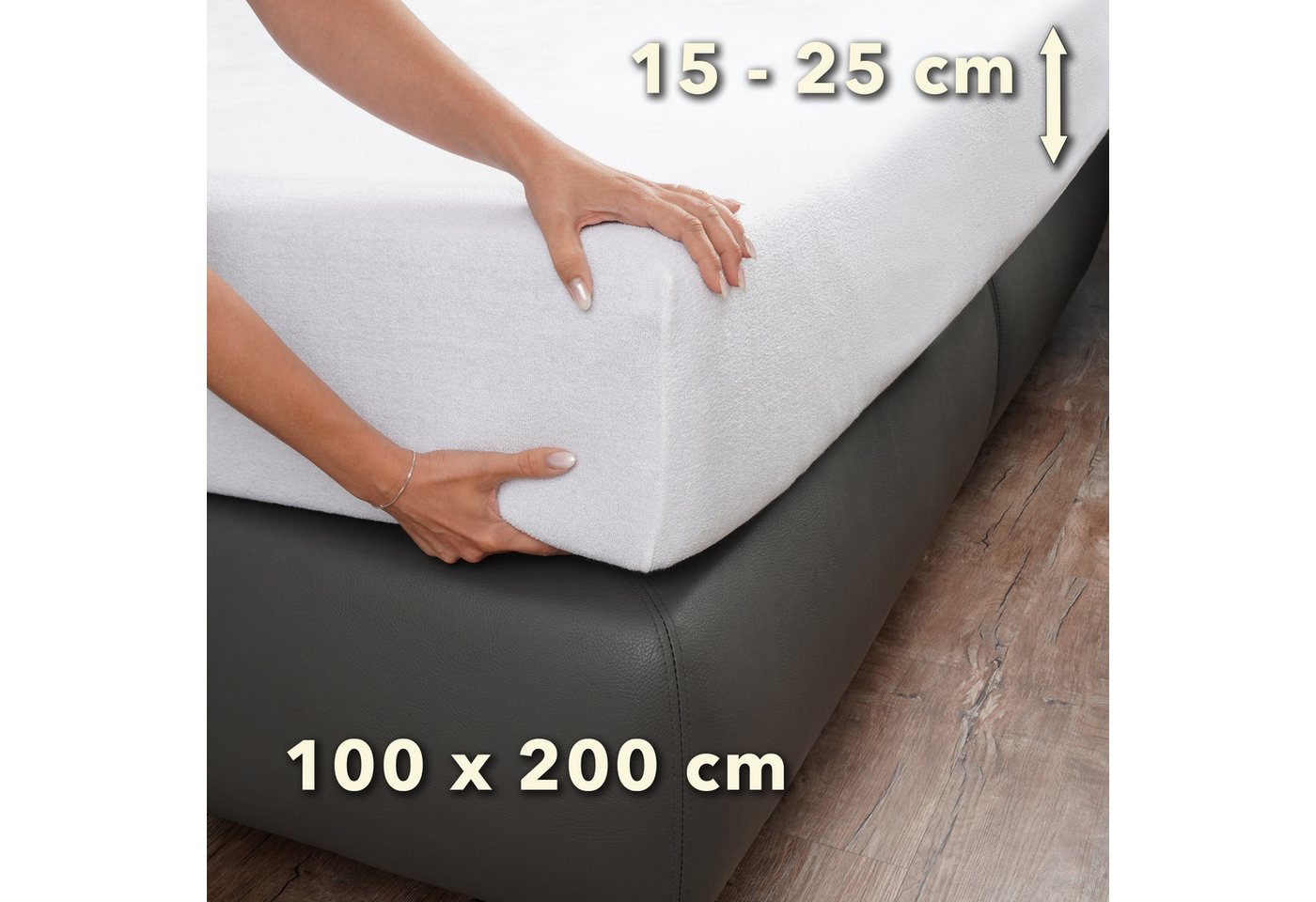 STUDIO Spannbettlaken Frottee, viele Größen, Baumwolle, weich & kuschelig, Baumwolle, Frottee, Gummizug: rundum, (1 Stück), 120x200 cm Bettlaken Spannbetttuch b – Bild 4 von 5