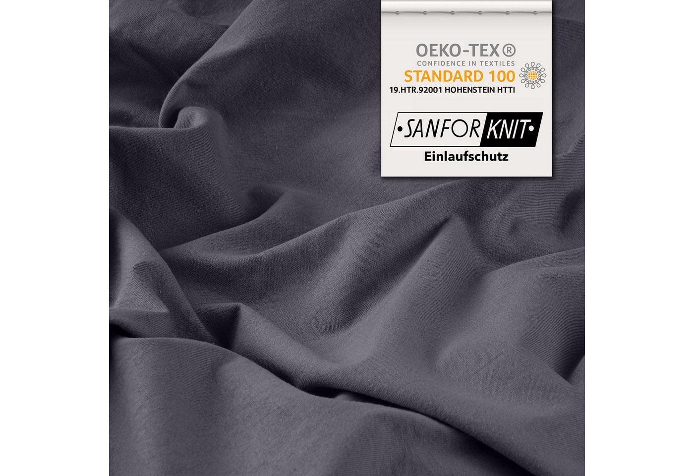 STUDIO Spannbettlaken Premium, 170 g/m², viele Größen, OEKO-TEX 100, Jersey, Gummizug: rundum, (1 Stück), 90x200 - 100x220cm Bettlaken Spannbetttuch bis 35cm Hö – Bild 2 von 5
