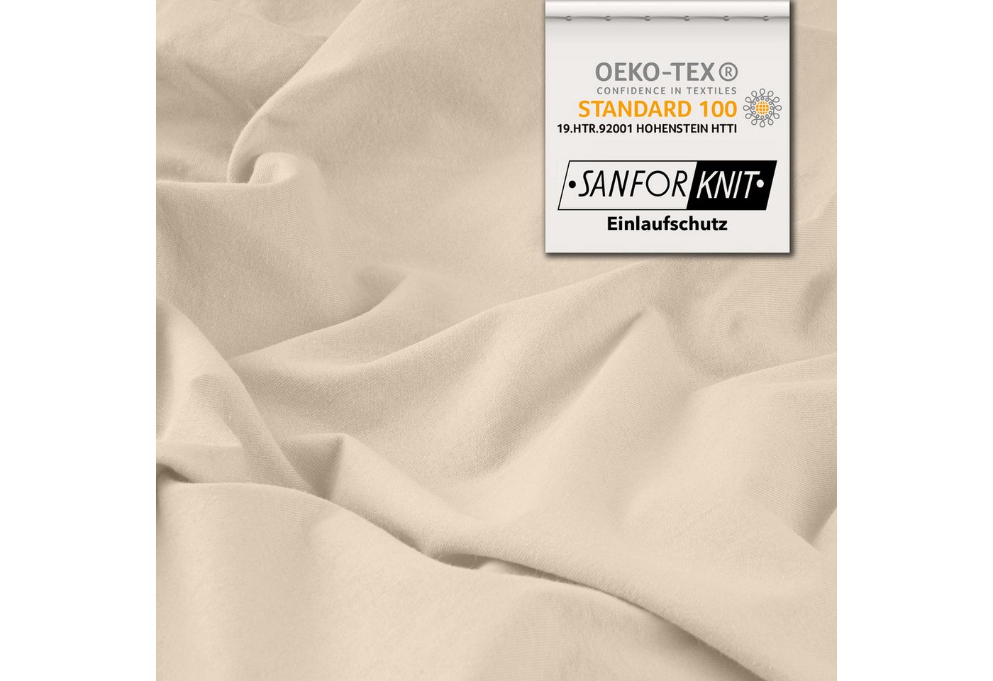STUDIO Spannbettlaken Premium, 170 g/m², viele Größen, OEKO-TEX 100, Jersey, Gummizug: rundum, (1 Stück), 90x200 - 100x220cm Bettlaken Spannbetttuch bis 35cm Hö – Bild 2 von 5