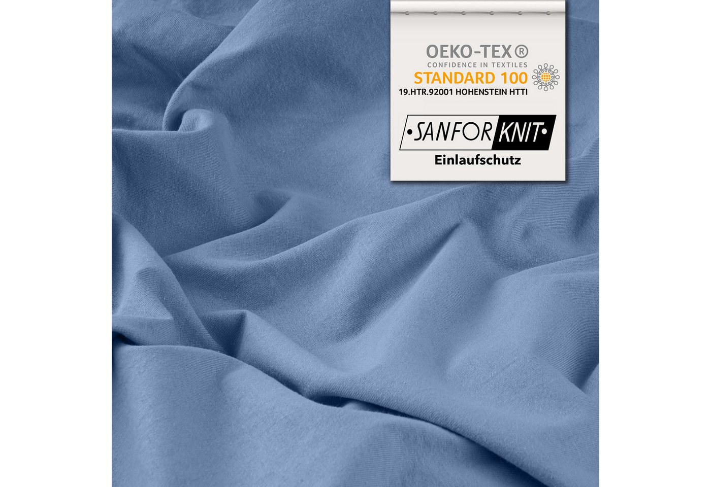 STUDIO Spannbettlaken Premium, 170 g/m², viele Größen, OEKO-TEX 100, Jersey, Gummizug: rundum, (1 Stück), 90x200 - 100x220cm Bettlaken Spannbetttuch bis 35cm Hö – Bild 2 von 5