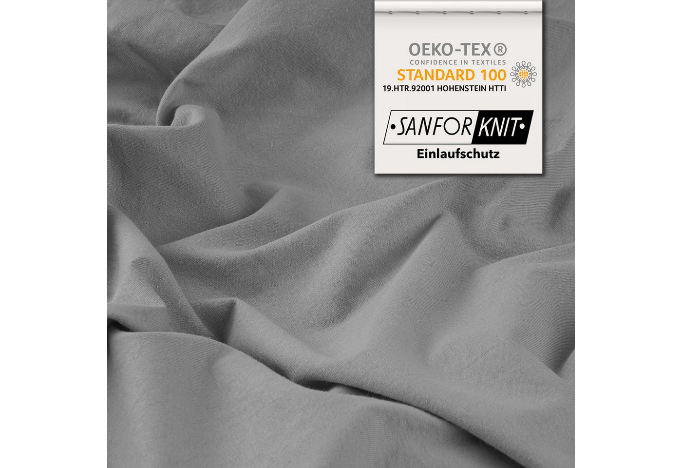 STUDIO Spannbettlaken Premium, 170 g/m², viele Größen, OEKO-TEX 100, Jersey, Gummizug: rundum, (1 Stück), 90x200 - 100x220cm Bettlaken Spannbetttuch bis 35cm Hö – Bild 2 von 5