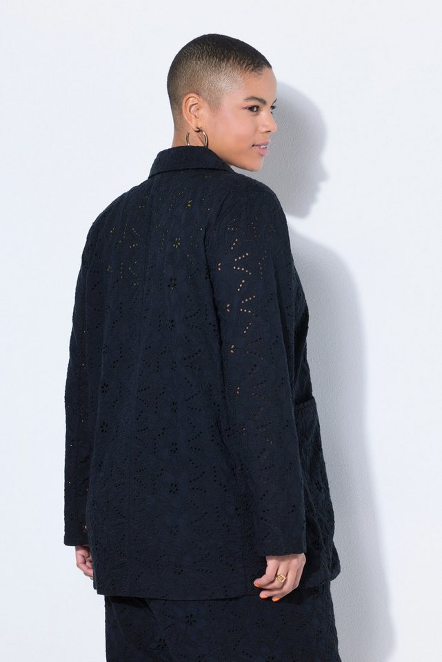Studio Untold Blusenblazer Blazer oversized florale Spitze – Bild 3 von 4