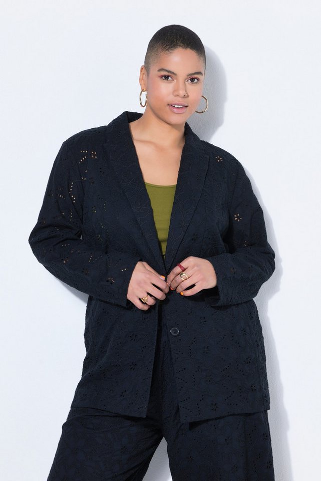 Studio Untold Blusenblazer Blazer oversized florale Spitze – Bild 4 von 4