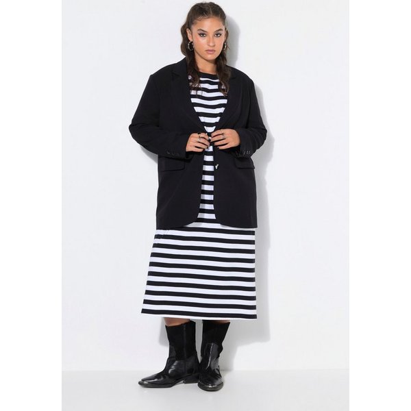 Studio Untold Blusenblazer Oversize-Blazer silberne Herz-Knöpfe