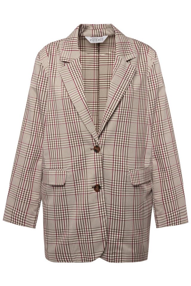 Studio Untold Blusenblazer Oversized-Blazer Karo Revers Langarm – Bild 2 von 2