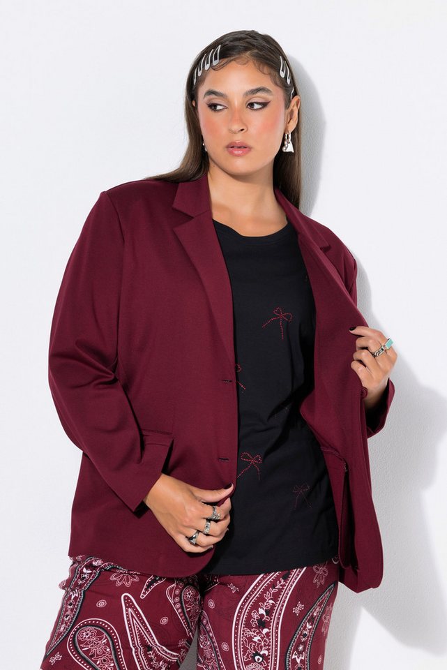 Studio Untold Blusenblazer Puntoblazer oversized Punto-di-Roma Jersey – Bild 4 von 4