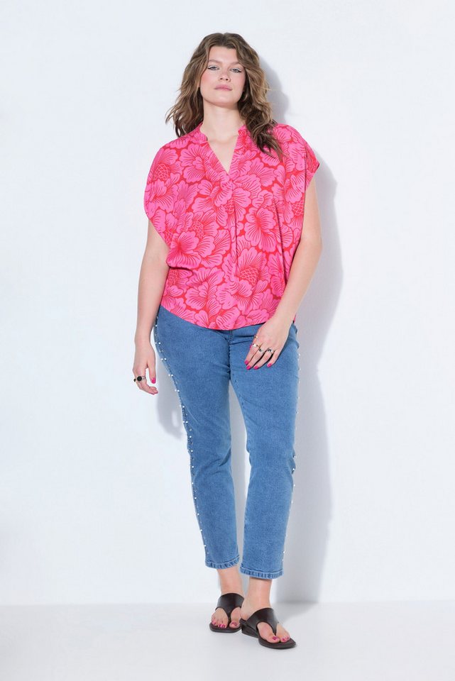 Studio Untold Hemdbluse Blusenshirt oversized Flower-Print – Bild 4 von 4