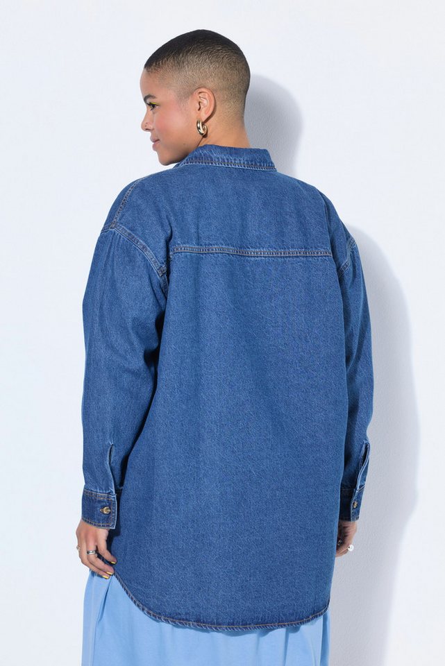 Studio Untold Hemdbluse Jeanshemd oversized Hemdkragen – Bild 3 von 3
