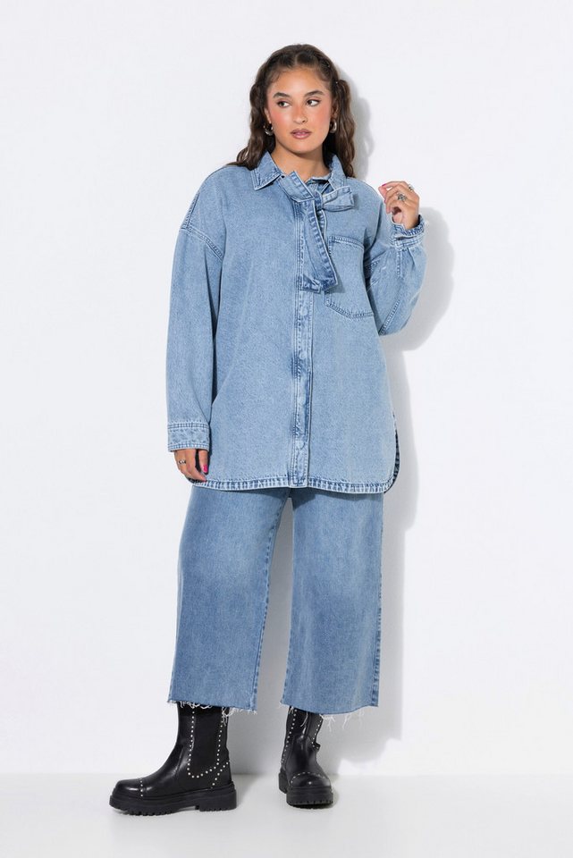 Studio Untold Hemdbluse Jeanshemd oversized Schluppe Langarm – Bild 4 von 4