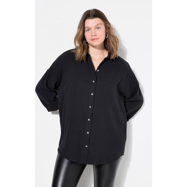 Studio Untold Hemdbluse Musselin Bluse oversized Hemdkragen Langarm Bestseller