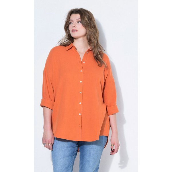 Studio Untold Hemdbluse Musselin Bluse oversized Hemdkragen Langarm Bestseller