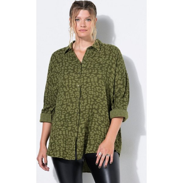Studio Untold Hemdbluse Musselin-Hemd Oversize Shape Leo